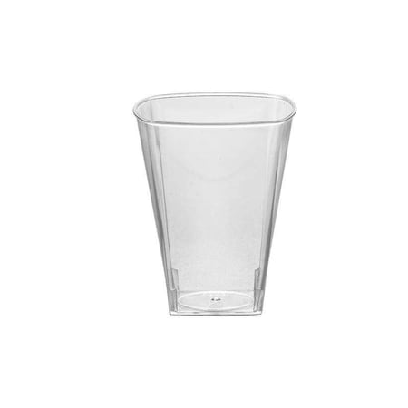 Smarty Had A Party 2 oz. Clear Square Plastic Shot Glasses (960 Glasses), 960PK 6951-CASE